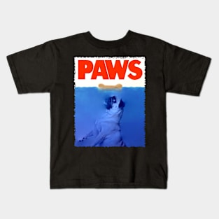 Cute and Curly Crew Pug PAWS, Stylish Doggy Tee Extravaganza Kids T-Shirt